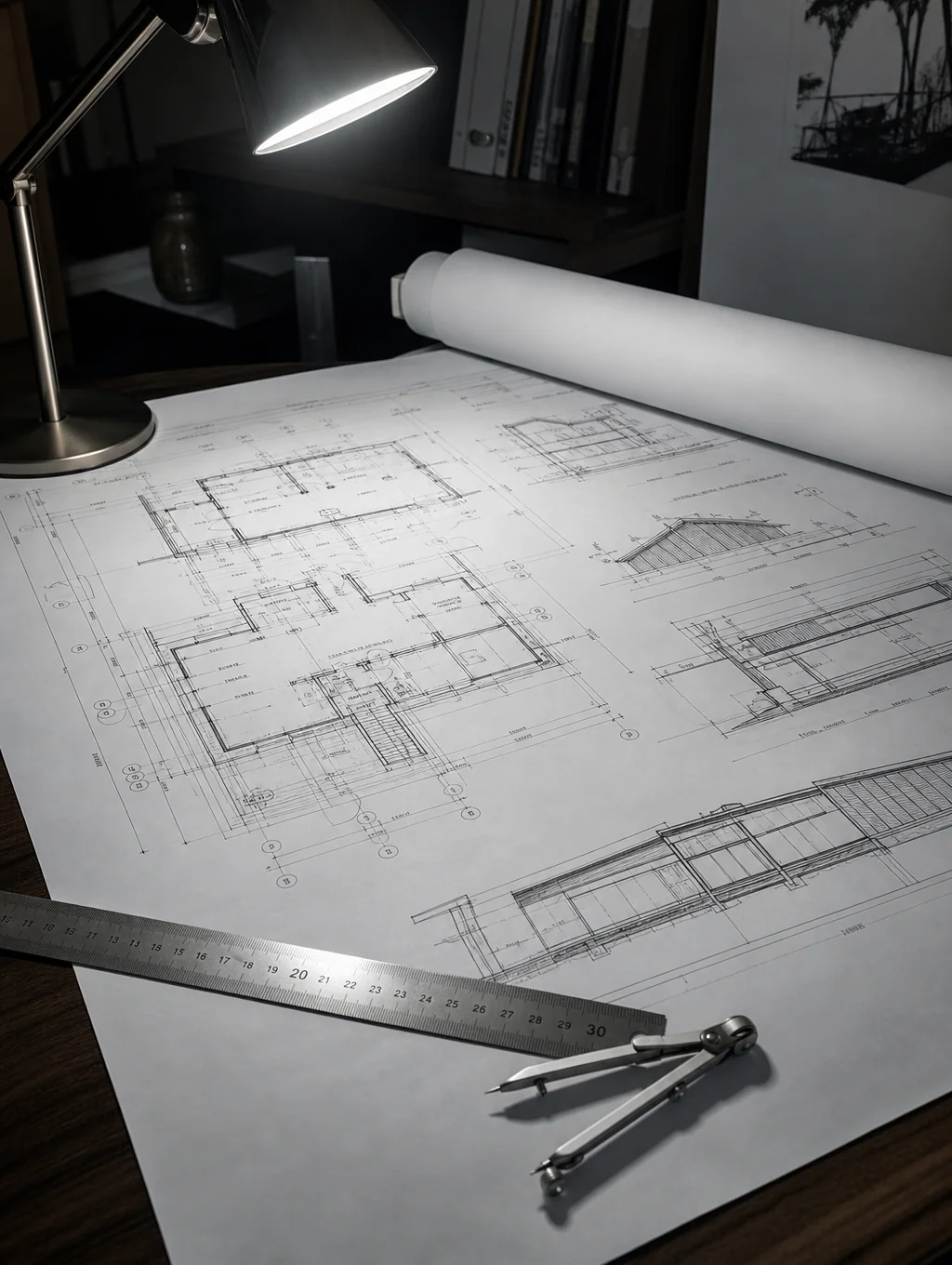 Architectural renovation blueprints and permit plans for an Austell residential remodeling project