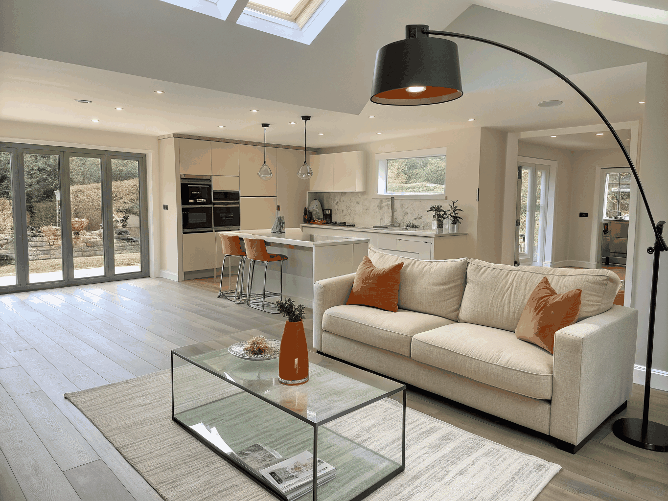 Custom home remodeling and modern living room renovation in Lithia Springs Douglas County home