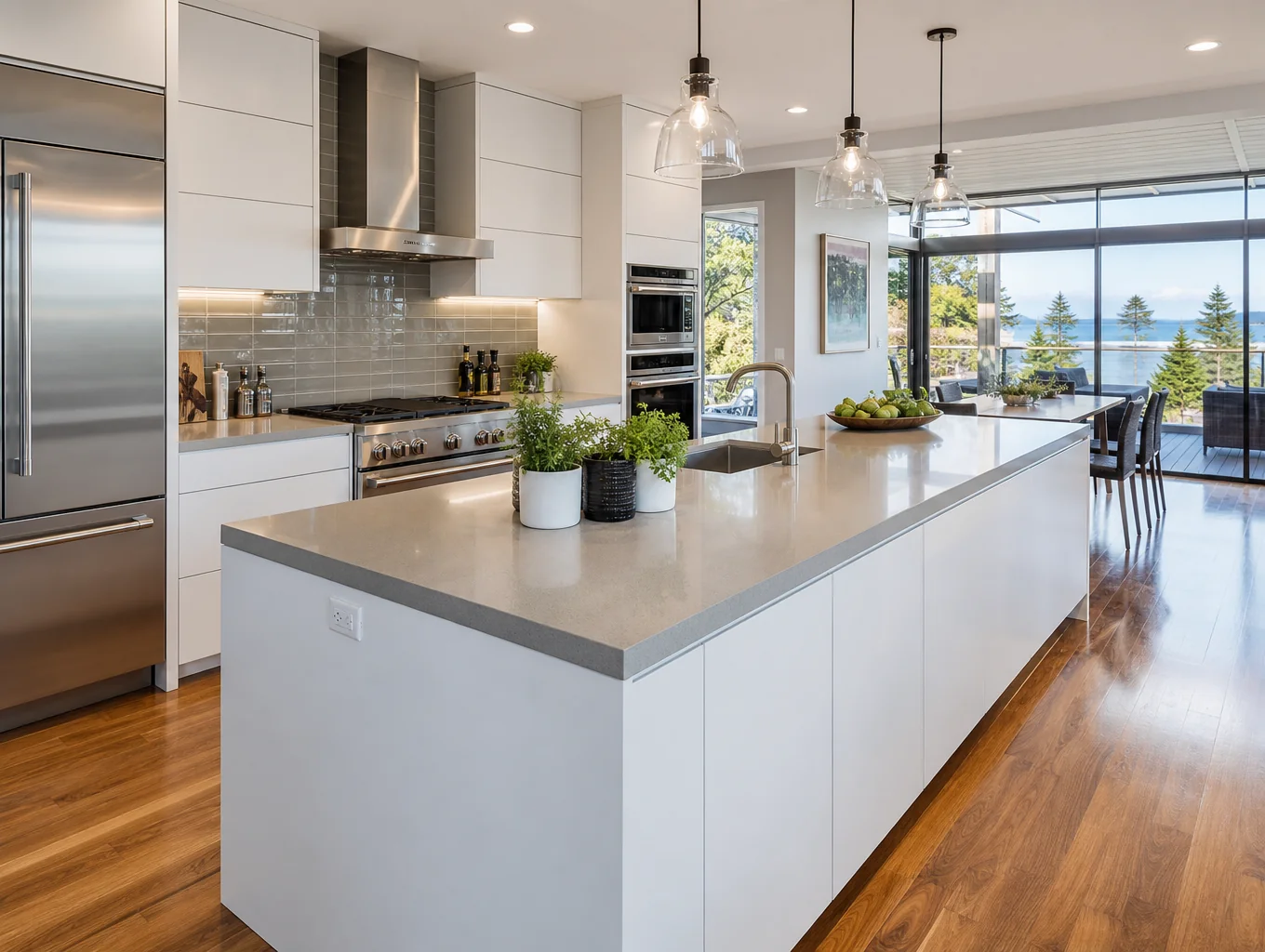 Open concept kitchen and dining renovation in a Marietta residential home