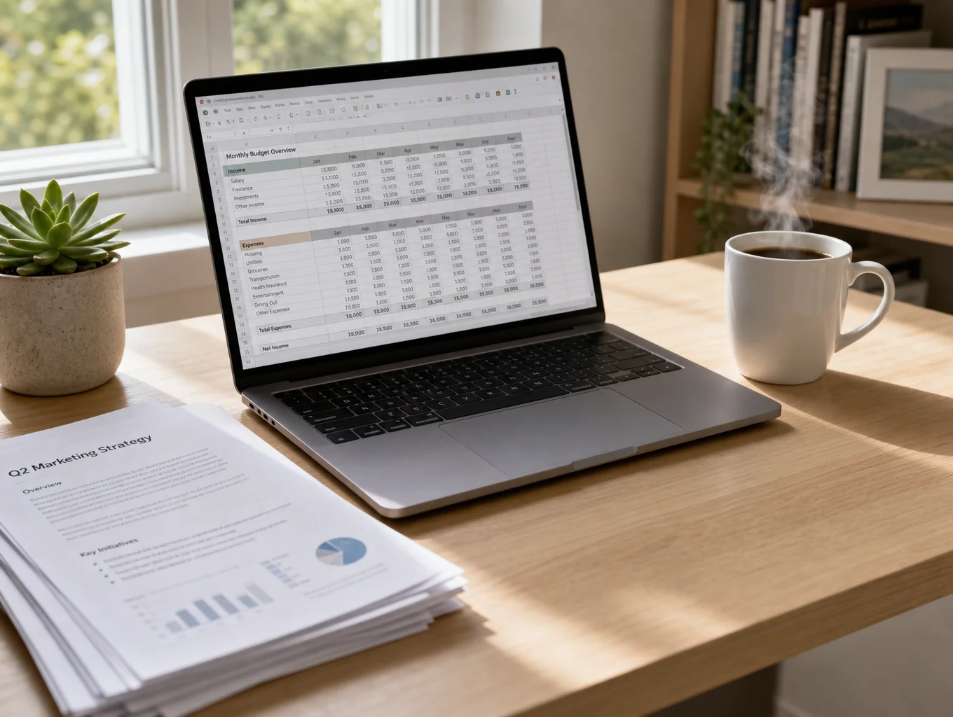 Itemized renovation proposal documentation and construction milestone schedule on desk