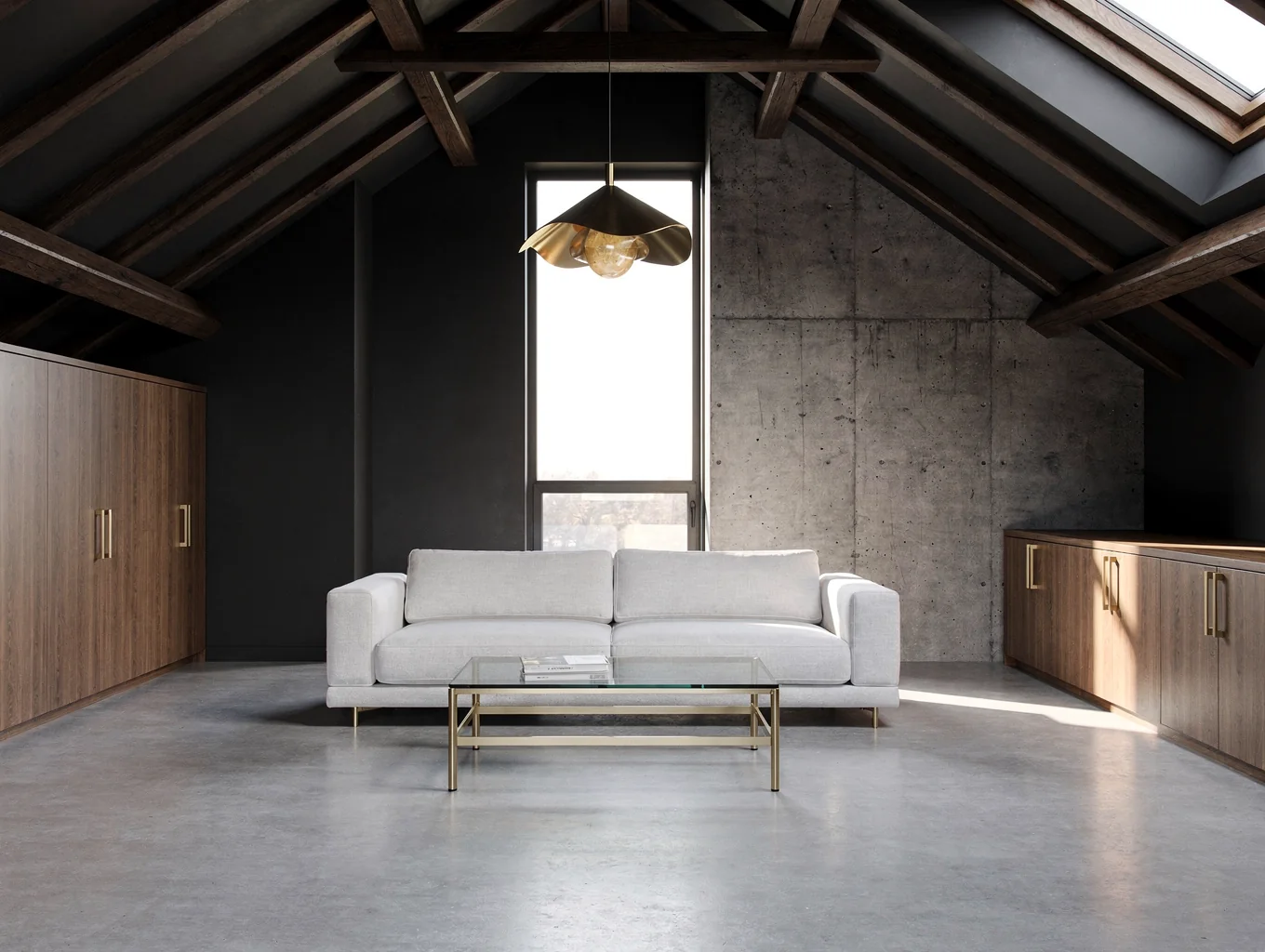 Modern luxury converted attic bonus room featuring custom dormer windows, hardwood floors, and recessed architectural lighting